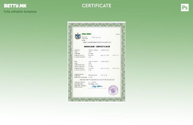 модерен стил Куба за венчан шаблон Word и PDF шаблон